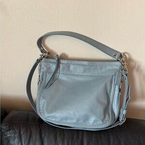 Coach Shoulder Hobo Bag in Light Blue Leather
